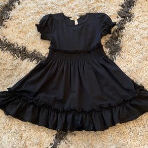 Girls Black Ruffle Short-Sleeve Dress Matilda Jane